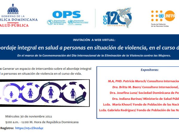 Webinar: Abordaje integral en salud a personas en situación de violencia, en el curso de vida