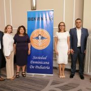 Representantes de la Sociedad Dominicana de Pediatría durante su primer encuentro de educación continua del 2024